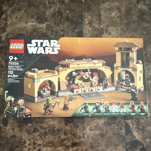 LEGO Star Wars Boba Fett's Throne Room 75326 Complete Set 732 Pieces Bib Fortuna