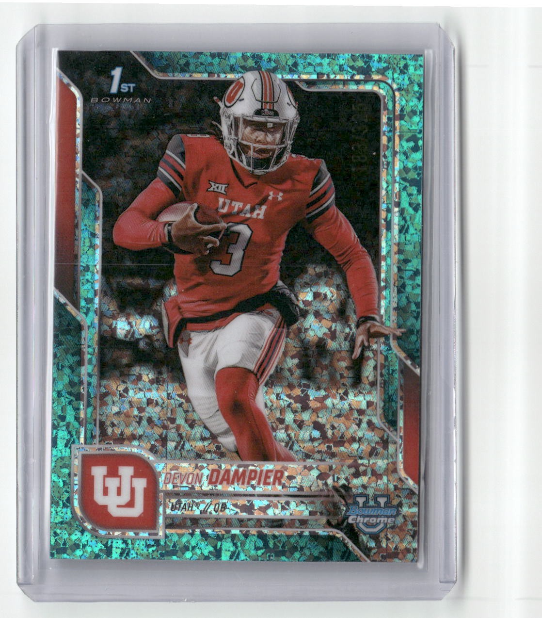 2025 1st Bowman U Chrome Devon Dampier Aqua Mini-Diamond Refractor /325