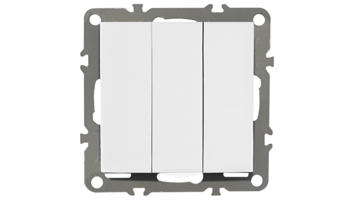 Quadra Triple Connector White QR-W3