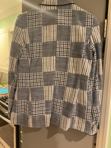 Tommy Hilfiger Womens Blazer size 8 Multicolor ( plaid- white/blue) Vietnam - Picture 2 of 7