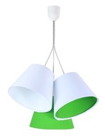 Kinderlampe Weiß GrüN Stoff Schirm Samy MäDchen Jungen Kinderzimmer HäNgeleuchte
