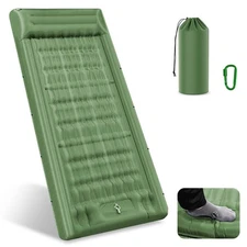 Sleeping Pad for Camping, 32.68 Inch Extra Wide Camping Mat with Pillow, Infl...