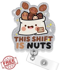 Cute Nurse Badge Reel Retractable Alligator Clip ID Holder Student Social Worker