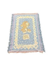 DAMAGED Disney The Lion King Sleepy Simba Baby Fringe Blanket AS IS READ 