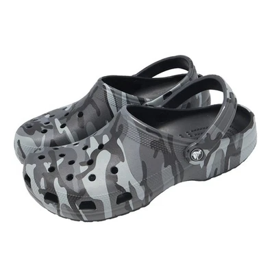Crocs Classic Camouflage Clog Black Slate Grey Men Unisex Sandal 211936-0DD - Photo 1/4