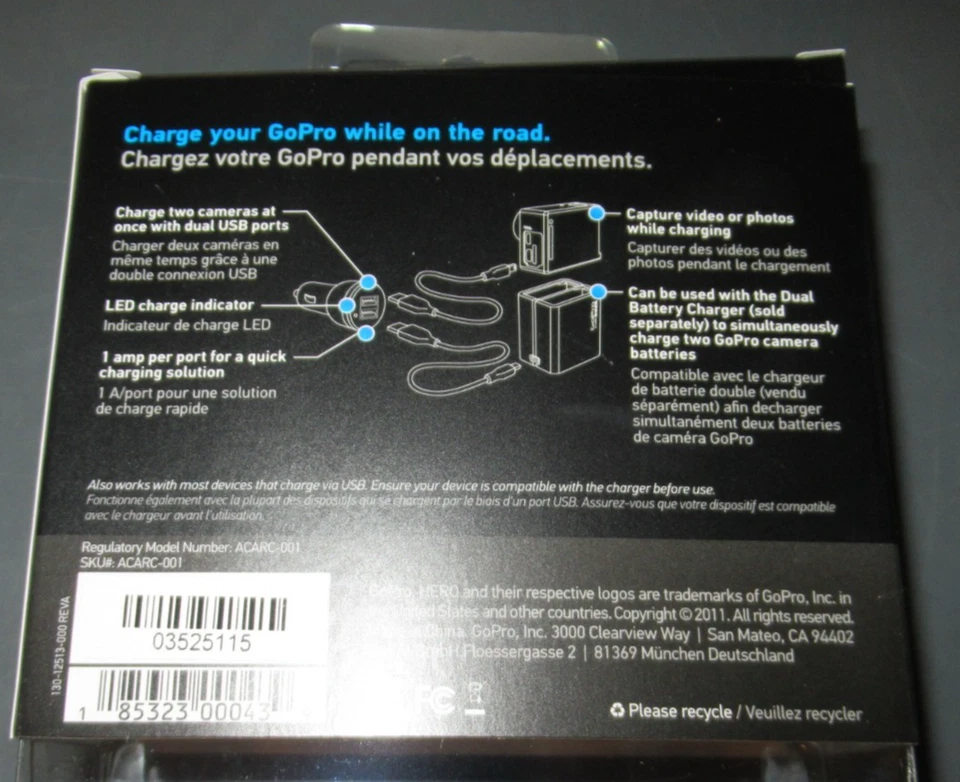GoPro Auto Charger ACARC-001 New in package - Image 2 of 2