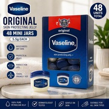 Vaseline Original Mini Petroleum Jelly 5.5g Travel Size PACKS 48 Units Bulk Pack