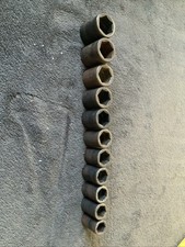 Snap On 1/2” Drive Shallow Impact Socket Set, 14-24mm….6pt, Has Surface Rust….mm