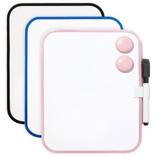 Magnetic Whiteboard Dry-Erase Small Locker Board with Marker and Magnets 6"x8"