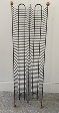 VINTAGE METAL WIRE CD RACK 120 CD STORAGE 38” TALL MCM WOOD AESTHETIC Y2K