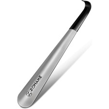 Shoe Horn Long Handle for Seniors Men Women, Metal Shoehorn 16.5" Long Boot