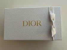 Christian Dior Textured Gift Box, Tissue, Ribbon and Logo Pouch, 8.75 x 9 x 3"