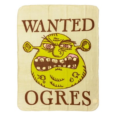 Shrek ''Wanted Ogres'' 45 x 60 Inch Fleece Throw Blanket