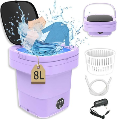 #ad Portable Washing Machine Mini Washer Foldable Washer and Spin Dryer Small Travel $23.98
