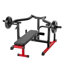 450lb Chest Press Machine with Adjustable Flat Incline Bench and Converging Arms