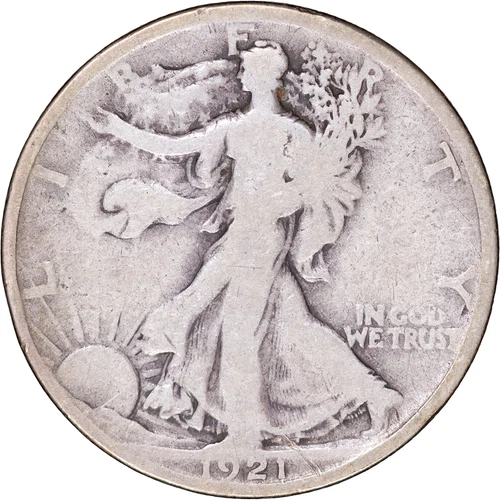 1921 50c Walking Liberty Half Dollar ~ Good
