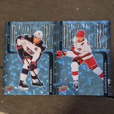 Upper Deck Dazzlers Sean Monahan & Alexander Nikishin NHL Hockey Cards