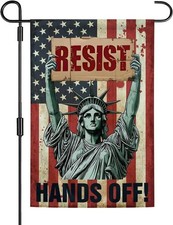 Statue of Liberty Resist Garden Flag 12X18 Inch Protest Yard Sign Patriotic Gard
