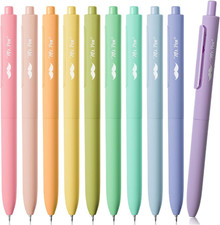 - Retractable Gel Pens, 10 Pack, Colorful Ink Gel Pens, Pastel Barrels, Gel Pens