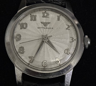 Vintage Wittnauer men's automatic watch 11ARG 17Jewels swiss 1950s Textured Dial