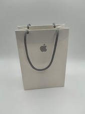 Apple Store Logo Paper Empty Shopping Gift Bag Size: 8 1/2 "H x 6  W x 3"D White