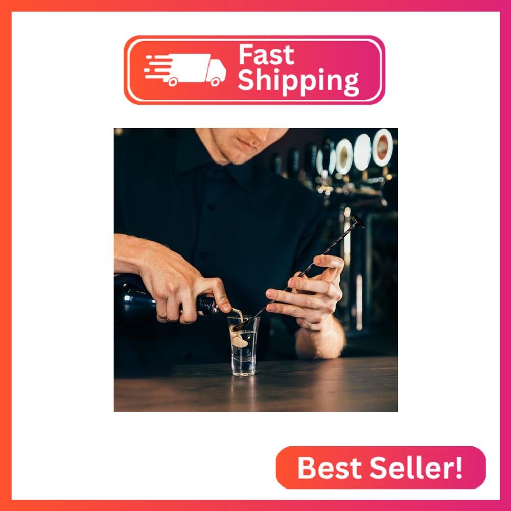 BRIOUT 2 Pcs Bar Spoon, 12 Inches Long Handle Drink Stirrer, Stainless Steel Bar