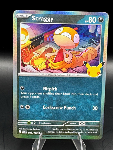 Scraggy 094/128 Holo Pokemon 30th Celebration 2026 English NM 30C