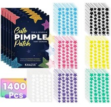 1400 pieces of multi-color star acne patches, facial acne patches, concealer