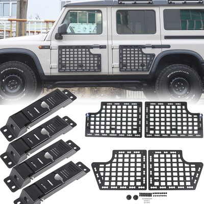 Front Rear Door Mount Foot Peg W/ Molle Panel Storage For Ineos Grenadier 22-25