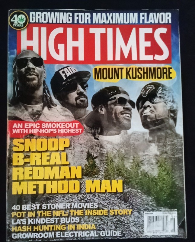 Hightimes June 2014 Mount kushmore Snoop dogg Cypress hill Methodman Redman 90s