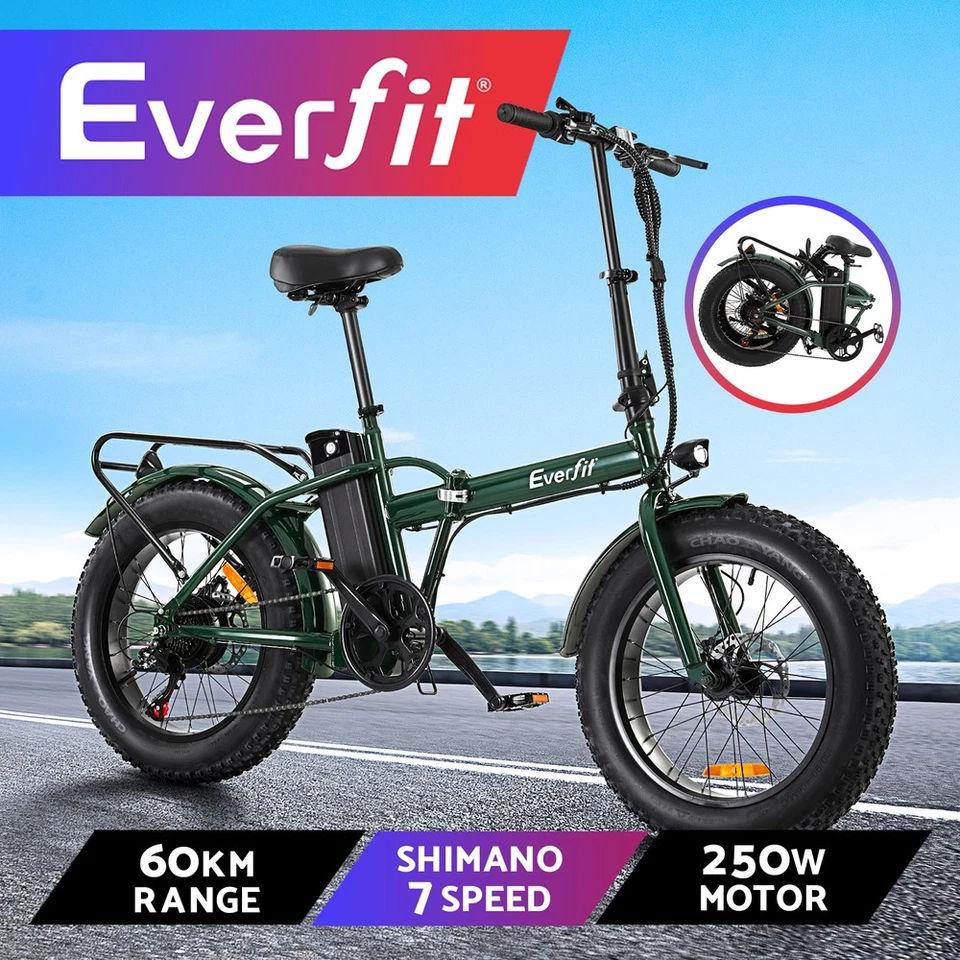 Everfit 20 Inch Folding Electric Bike  eBike  Urban City Bicycle Rechargeable