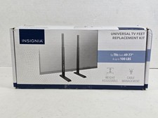 Insignia Universal TV Stand Legs Feet Replacement Base 49  77  Up to 100 lb Black