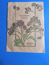 Antique Seed Packet Heliotrope Sachet Larkin Buffalo Sealed