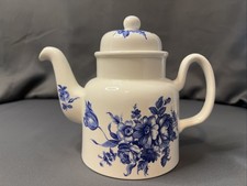Vtg Price Kensington Tea Pot Blue Flowers
