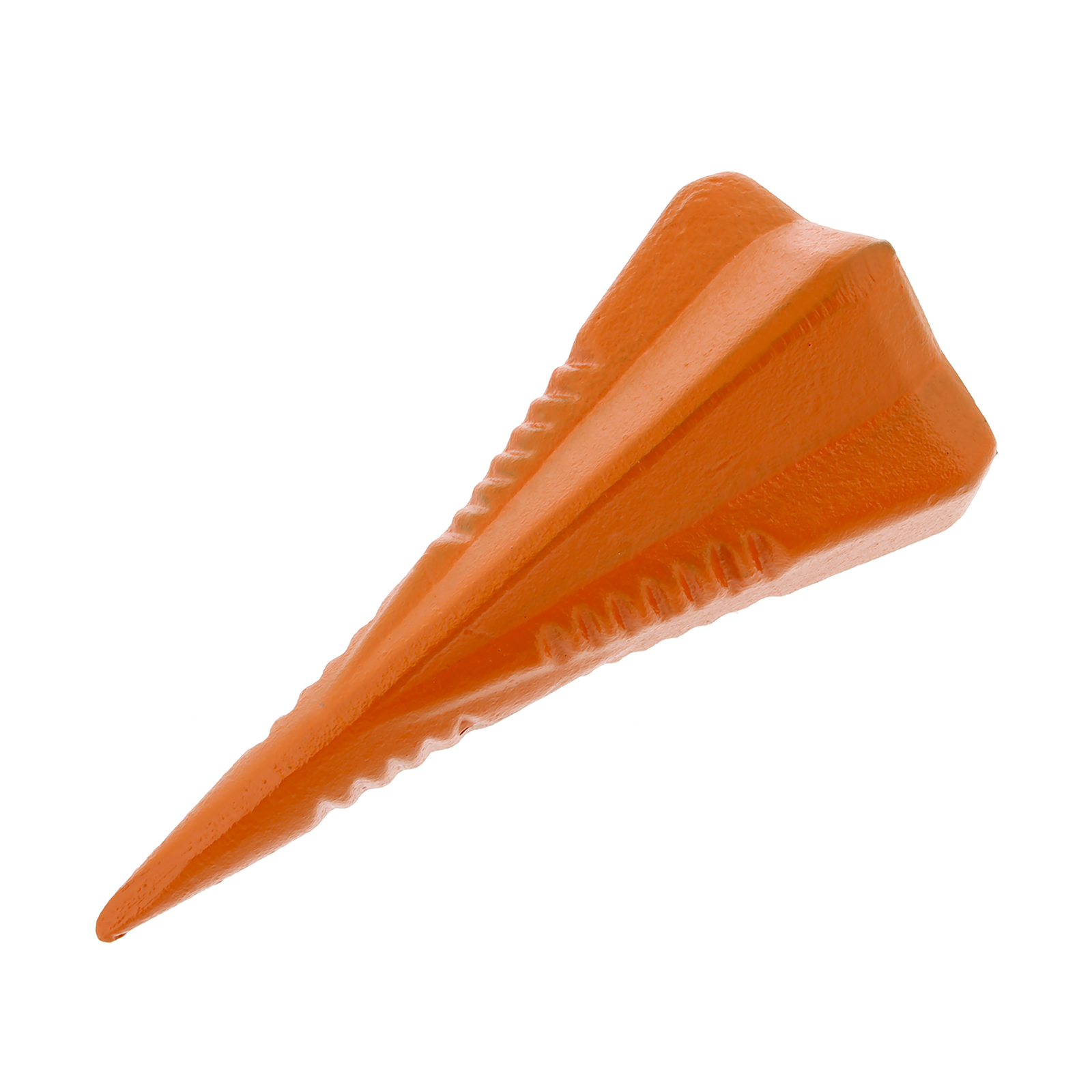 Felled Manual Log Splitter Wedge - Diamond Shape Wood Splitting Wedge, 7" Steel (Orange)