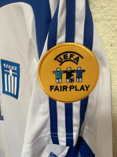 RE-EDITION JERSEY EURO 2004 GREECE vs PORTUGAL ADIDAS "L" 10 TSIARTAS - Picture 4 of 6