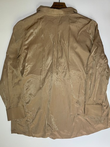Blusa manica lunga Next Shimmering Tan 1/2 zip taglia 20 donna con tasche - Foto 6 di 11