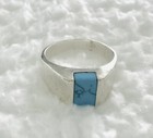 Men's Turquoise Sterling Silver Ring Size 14