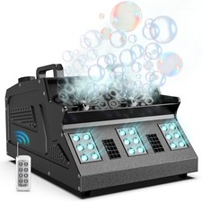 Smoke Fog Bubble 3in1 Machine RGB 18 LED Light Stage effect DJ Fogger machine