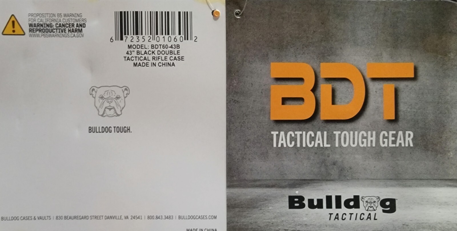 Bulldog BDT Tactical Double Rifle Bag Case 13" x 43" Black Finish