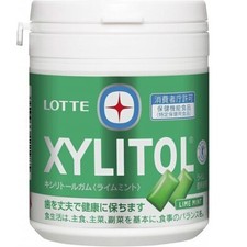 LOTTE XYLITOL Gum Lime Mint Family Bottle 143g From Japan Bundle OK