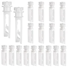Leinuosen Vertical Blind Stem Replacement White 1.2 x 0.3 x 0.2 inch, 