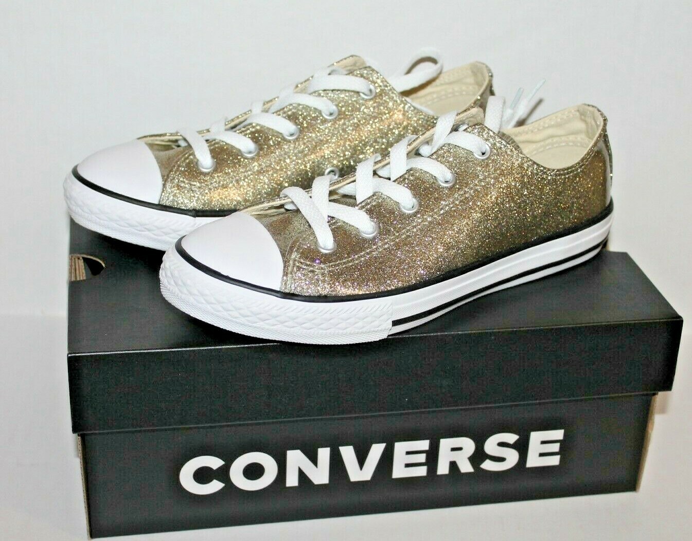 converse glitter gold