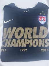 Nike 1991 1999 2015 U.S. TEAM Soccer World Champions Size M Dri-Fit T-Shirt
