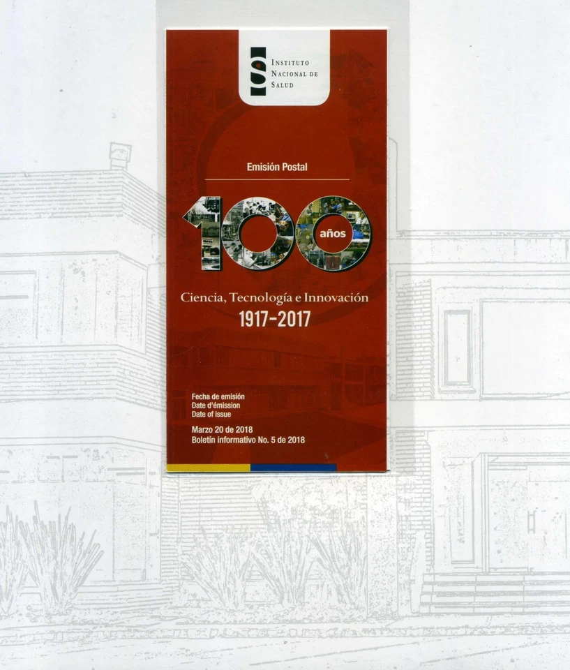 INSTITUTO NACIONAL DE SALUD,-''INNOVACION' ''carpeta'' S/S/ -COVER F.D.C.  2017 - Image 4 of 4