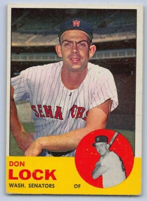 1963  DON LOCK - Topps ''ROOKIE'' Baseball Card # 47 - WASHINGTON SENATORS