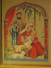 Cross Stitch "NATIVITY" pattern  Christmas, Joseph, Mary, Jesus, lamb