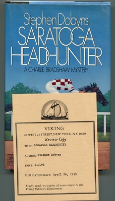SARATOGA HEADHUNTER / Stephen Dobyns ~ REVIEW COPY in DJ ~ AS NEW
