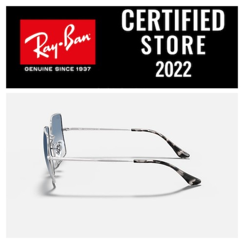 Gafas Ray Ban RB1971 91493 Silver Squere Gradient Blue 54-19 Nuevas - Imagen 4 de 6