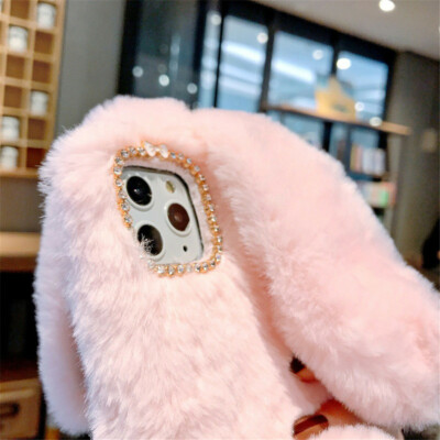 Women Furry Fluffy Protective Cute Phone Case Cover for Huawei V30